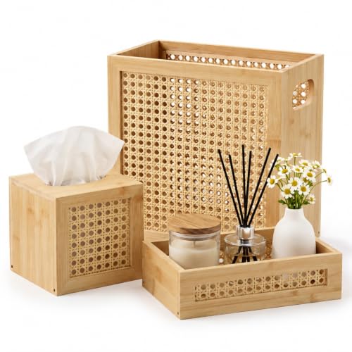 Rattan Trash Can