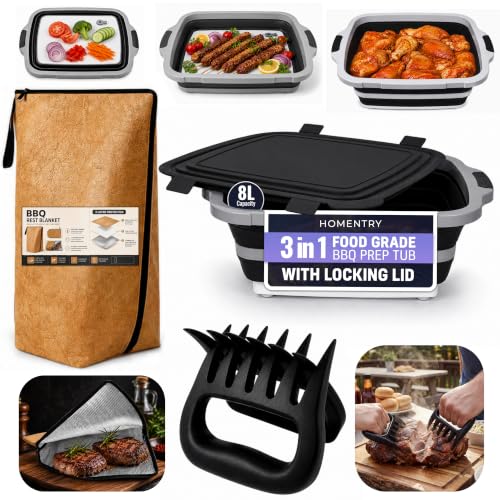 Collapsible Cutting Board with Meat Rest Blanket and Chicken Claws