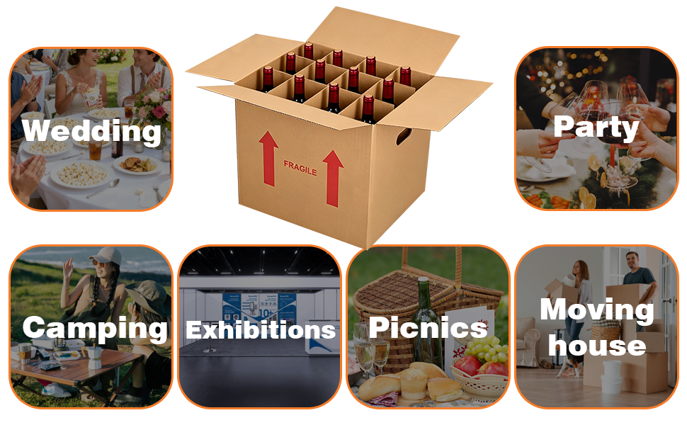 14x12x13 Wine Bottle Moving Boxes