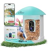 Smart Bird Feeder with Camera Solar Powered, 2.5K UHD Birdwatching Cam | Free AI Bird Identificat...