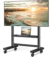 TVON Heavy Duty Rolling TV Stand for 50-98 Inch TVs Holds up to 200 Lbs | Outdoor TV Stand with H...