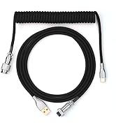 EPOMAKER Mix 1.8m Coiled Keyboard Cable, USB C to USB A TPU Cable for Mechanical Gaming Keyboard,...