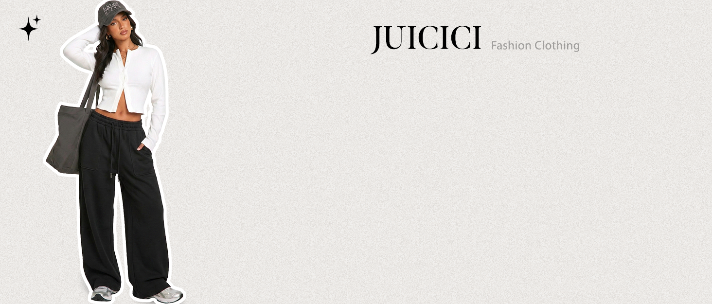 JUICICI Barrel Sweatpants for Women with Pockets Fall Outfits Fashion Clothing