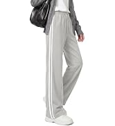 TruVat Cotton Track Pants Womens Wide Leg Sweatpants Lounge Stretch Athletic Loose Jogging Sport ...