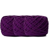 3 Pack Fluffy Chenille Chunky Yarn for Crocheting 100g(65.6yd) - Baby Yarn for Crocheting Soft - ...