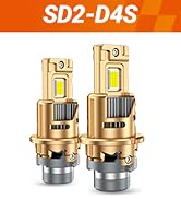 SEALIGHT D2S Bulbs, 45000 Lumens 6500K White Light Replacement 85122 66240 66040 66240CBI D2R Bul...