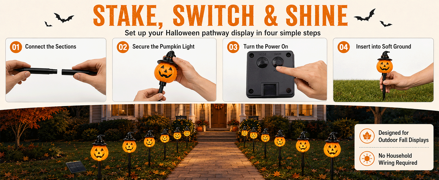 solar halloween decorations