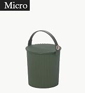 Hachiman Mini Bucket - 1.1 Gallon Heavy Duty Bucket with Lid and Handle - Hands-Free Filling - Ea...