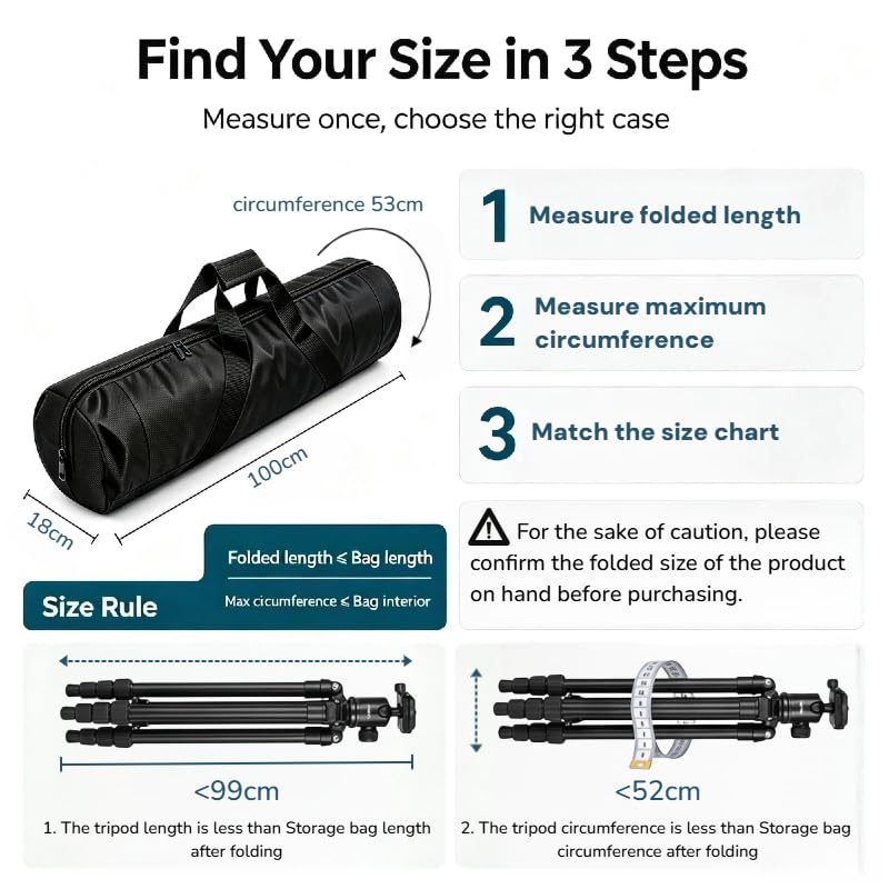 Heavy‑Duty Tripod Bag w/Inner Divider Design