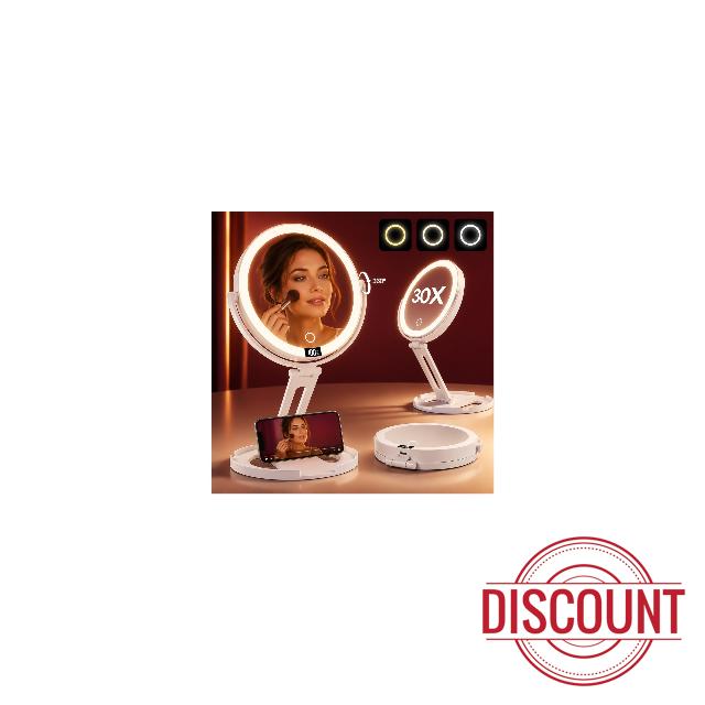 Travel Makeup Mirror with Lights