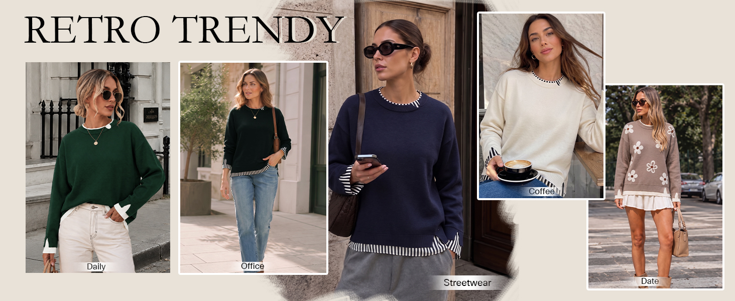 dressy fall sweaters for women layered look