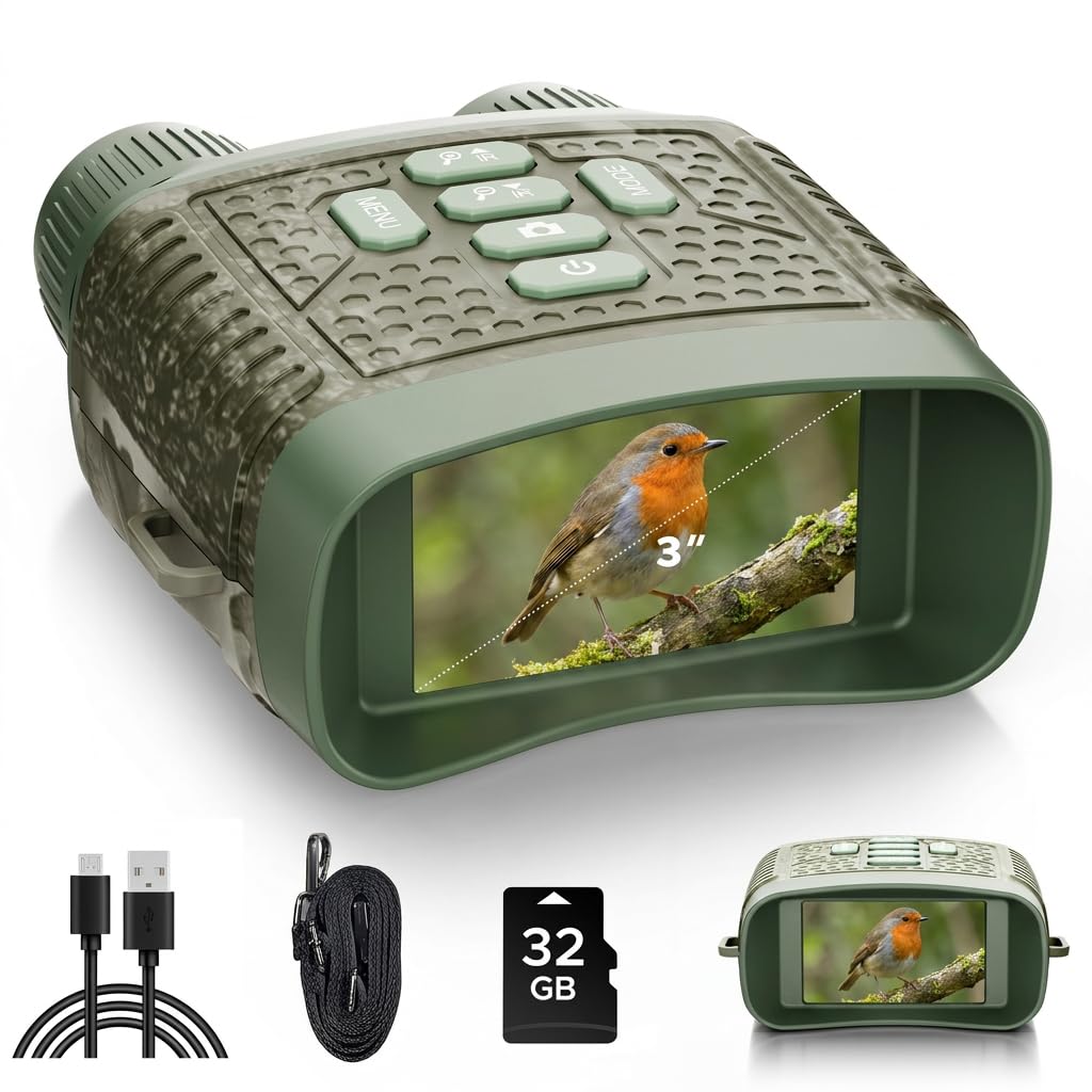 4K Infrared Night Vision Goggles with 1500FT Viewing Range