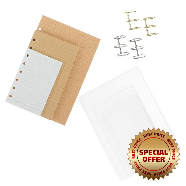 Notebook Cover Silicone Mold Kit with Binder Ring for A5 A6 A7                                                          Refillable Journal Making Set