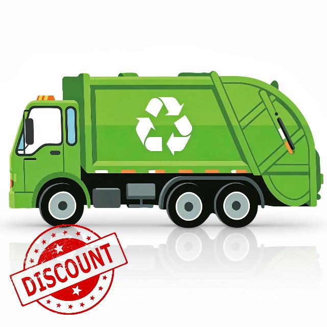 Garbage Truck Birthday Decoration 5.3Ft Trash Truck Cardboard Cutout                                                          Large Trash Vehicle Themed Photo Booth Props