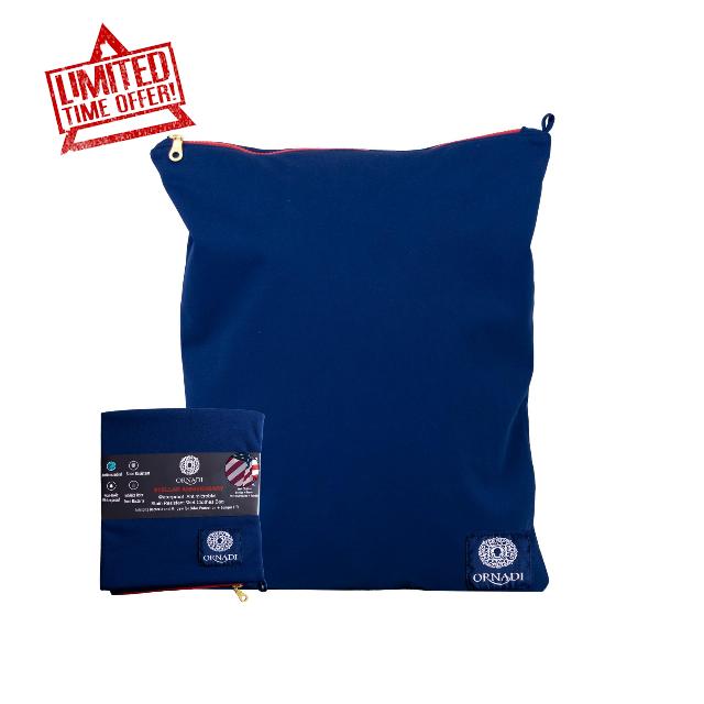 Ornadi Antimicrobial Wet Clothes Bag - Waterproof Odor & Mildew Control                                                          Separate swimsuits & scrubs. 2-layer stain-resistant. Inhibits odor-causing bacteria. Machine washable. Travel Essential.