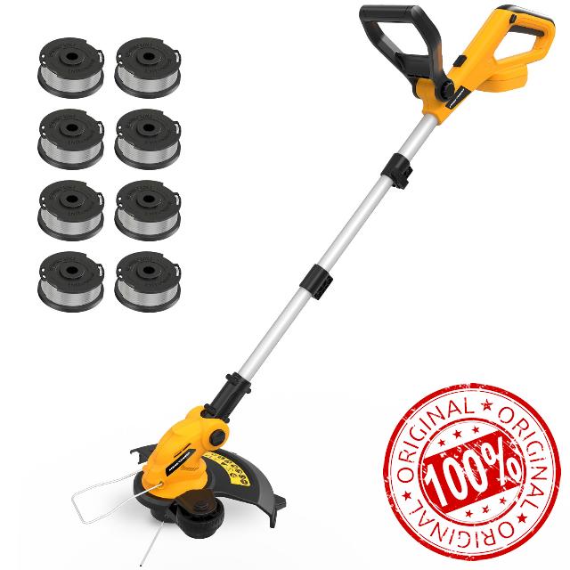 Cordless String Trimmer Compatible with Dewalt 20V MAX Battery (Tool Only)                                                          12" 3 in 1 Lawn Edger with 8 Spare Spools
