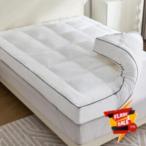 4 Inch Memory Foam Mattress Topper Queen for Back Pain Relief                                                          Extra Soft Pillow Top Mattress Topper