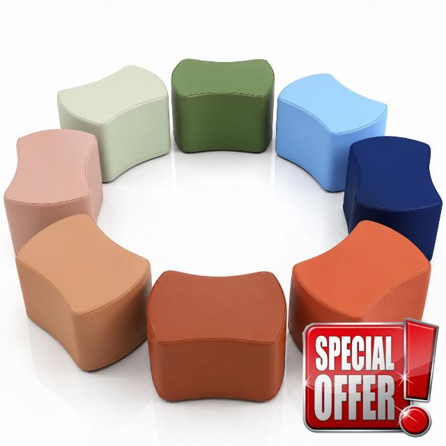 Juexica 8 Pcs Toddler Modular Stool Set