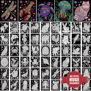 Zhanmai 108 Pack Fuzzy Velvet Coloring Posters for Kids Adults