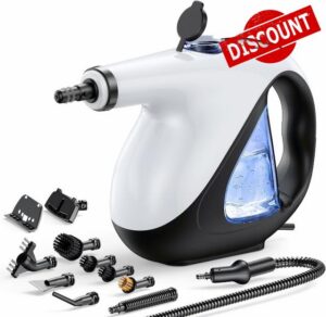 Handheld Steam Cleaner for Home Cleaning 3s Instant Heat-Up No Need to Wait                                                          Only 2 LB Light Weight Easy Refill Portable Steamer Cleaner Hand Held for Furniture Couch Grout Walls Kitchenware Cleaning