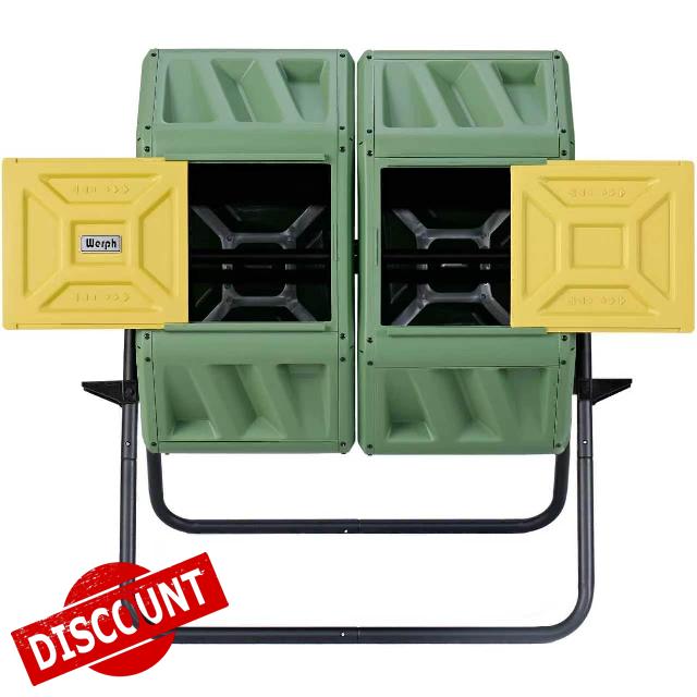 Werph 54 Gallon Large Outdoor Compost Tumbler