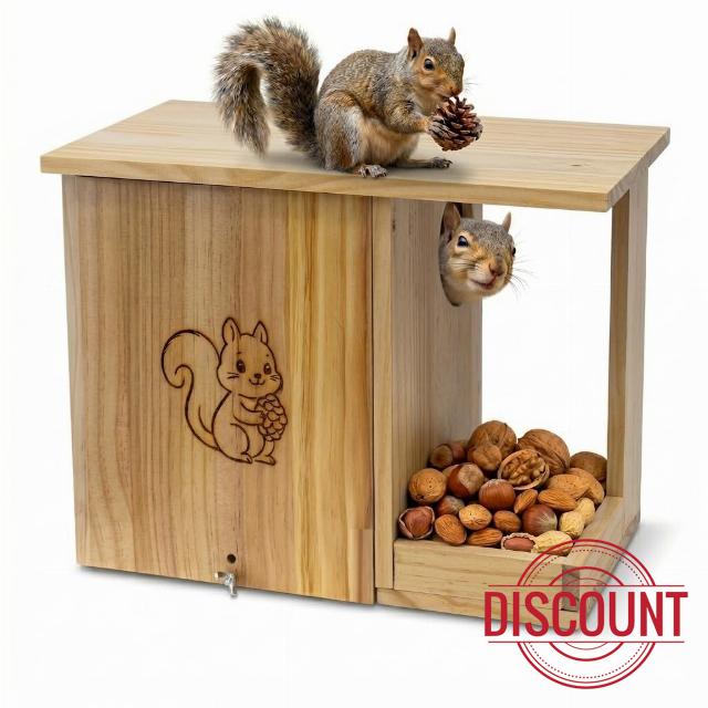 Squirrel House with Feeder