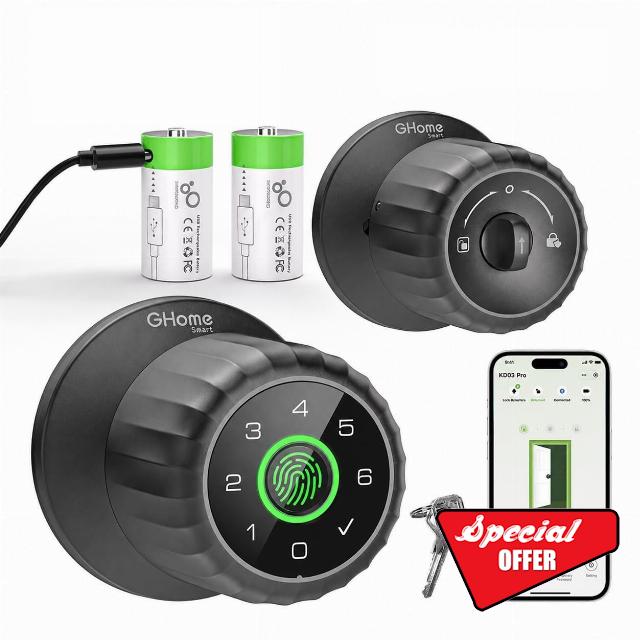 GHome Smart Fingerprint Door Knob with Keypad