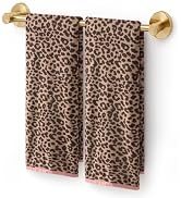 REDKISS Leopard Print Towel Set of 6,100% Cotton Bathroom Towels,Quick Dry & Absorbent,2 Bath Tow...