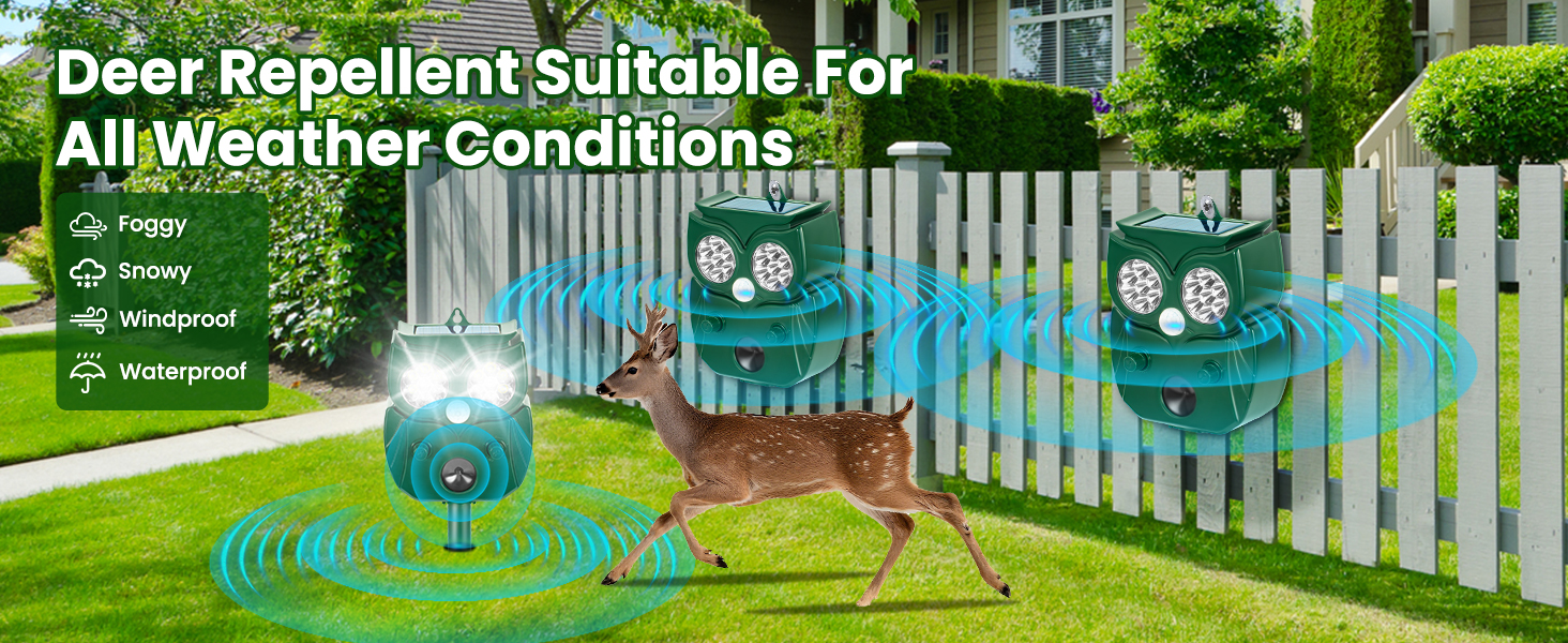 Deer repellent devices