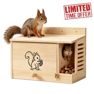 Squirrel Houses for Outside with Feeder