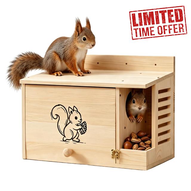 Squirrel Houses for Outside with Feeder