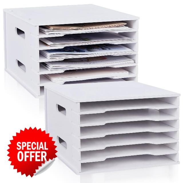 Juexica 2 Pack 6 Tier 8.5" x 11" Scrapbook Paper Organizer