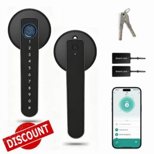 Smart Door Lock Keyless Entry Handle with Fingerprint