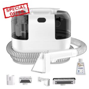 PUREBEAR 18Kpa Portable HandHeld Carpet Cleaner Machine With Shampooer                                                          Spot Cleaner| Upholstery