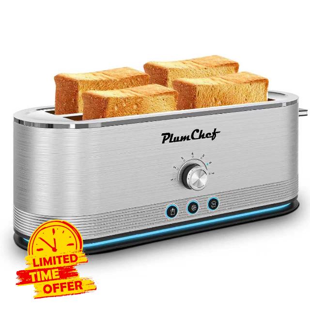 Plum chef 4-Slice Toaster with Light Strip
