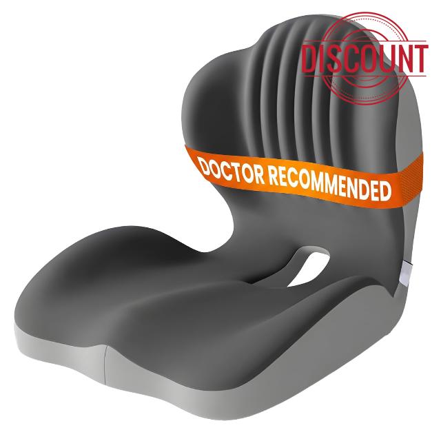 L-Shaped Memory Foam Seat Cushion with Lumbar Support