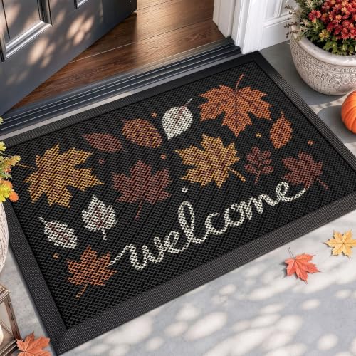 24x36 Pinecone Maple Leaves Heavy Duty Non Slip
