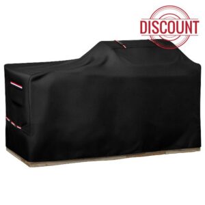 98 Inch Extra Large Outdoor BBQ Island Grill Cover                                                          600D Heavy Duty Waterproof Patio Gas Grill Station Cover for Islands with Grill on Left or Right Side