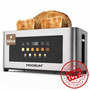 Touch Screen 4 Slice Toaster with Wide 1.6" Slots & Memory Lift