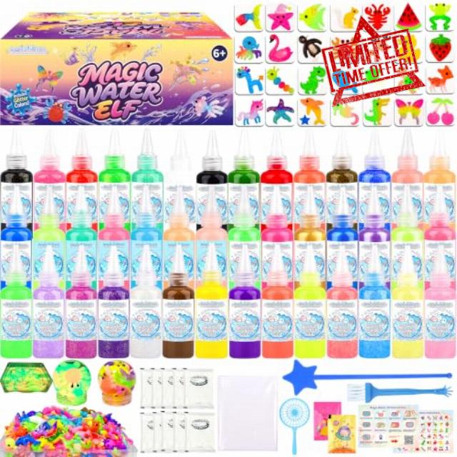Magic Water Elf Toy Kit - 42 Magic Gels & 28 Molds