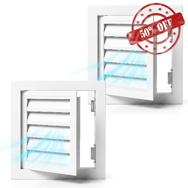 Hicarer 2 Pcs 10 x 10 Inch Louvered Access Panel with Vent for Drywall                                                          10 x 10 in Inside