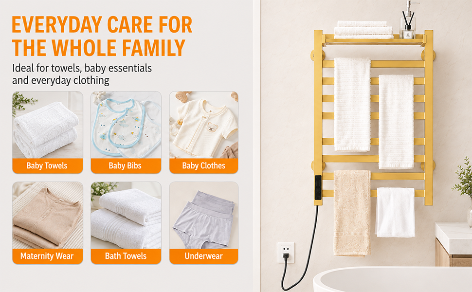 wall mounted towel rack