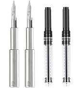 Jinhao 10, 20 Fountain Pen Accessories,2 Metal Protectors with 6 Black Ink Cartridges Refills, 5....