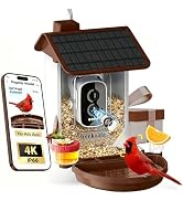 Freekoala Bird Feeder with Camera, 4K UHD AI Video Bird Feeder Camera, Solar Powered Smart Bird F...