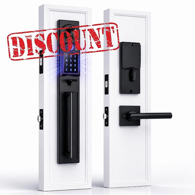 NEWBANG Smart Door Lock Voice-Guided Touchscreen Fingerprint Keypad Left Hand