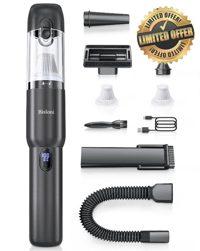Car Vacuum 4-in-1 Small Handheld Vacuum w/ 20000Pa Suction