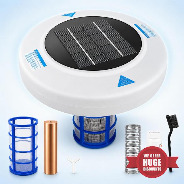 Solar Pool Water Care Device for Above Ground & Inground Pools                                                          Up to 45