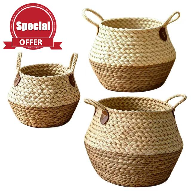 Round storage baskets