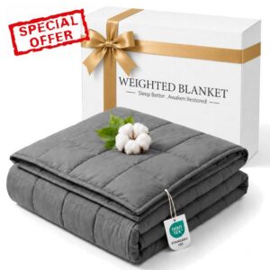 Smart Queen Weighted Blanket for Adults 60” x 80” with Box 20lbs                                                          Heavy Blankets for All-Season Sleeping