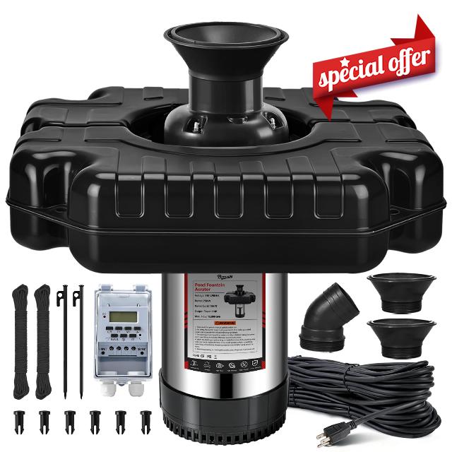 Pond Fountain Aerator，1HP 110V 750W Fountain Pump                                                          for Ponds